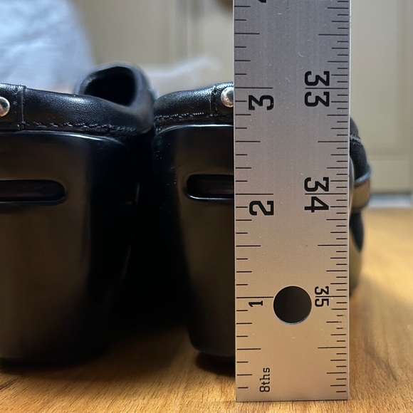 Cole Haan NikeAir Womens Black Leather Suede Wedge Mule Clogs . Sz 6B - Picture 11 of 15